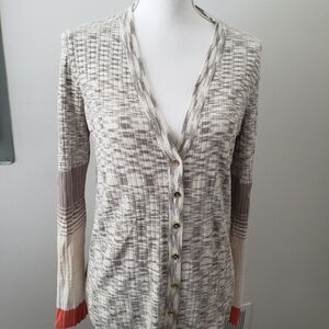 Women's Gray Button-Up Sweater